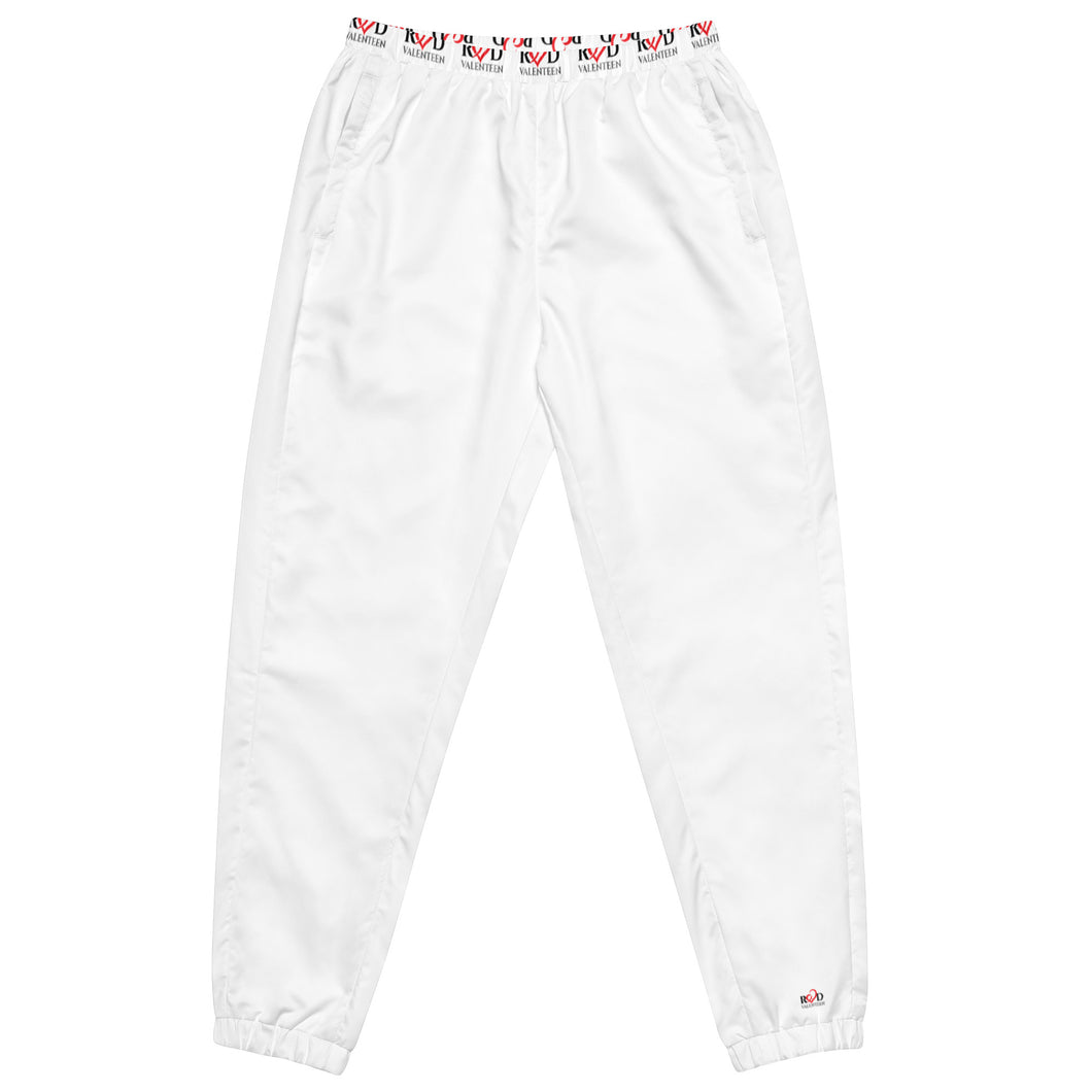 Track pants, water resistant fabric