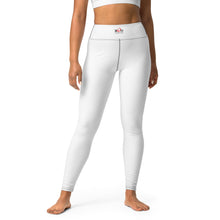 Load image into Gallery viewer, image showing a woman lower body wearing the comfortable sleek fit white leggings for active wear designed by Red Valenteen