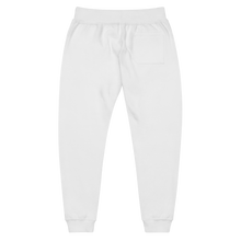 Load image into Gallery viewer, Image of lay flat photo of the back view of Red Valenteen 100% cotton luxury design track pants showing the stretch waistband, cuff ankles and one back pocket,