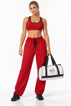 Load image into Gallery viewer, Red Wide-Leg Joggers
